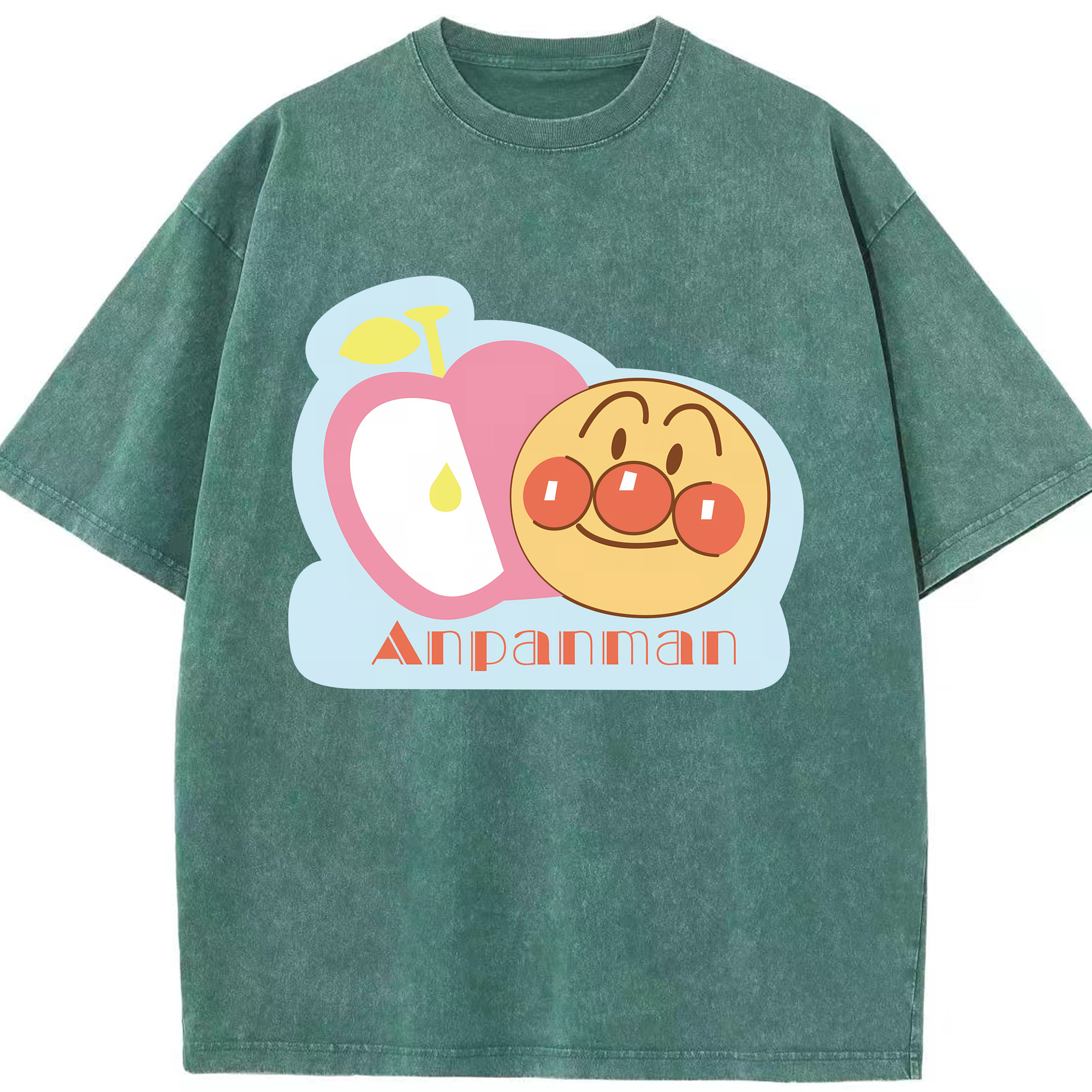 （画像用） アンパンマン Anpanman 綿100% ヴィンテージ風 半袖Tシャツ（フロントプリント）